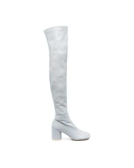 MM6 by Maison Martin Margiela White Over-Knee Boots