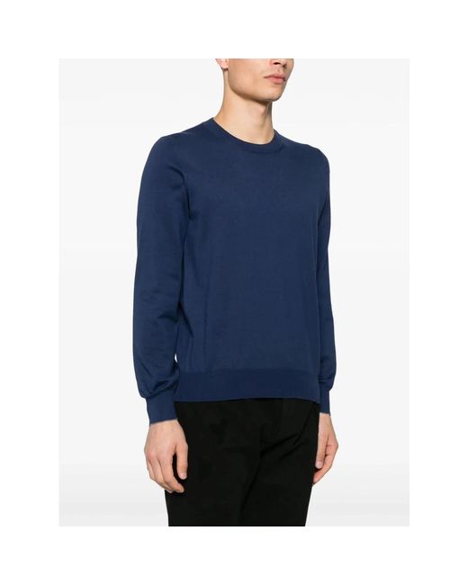 Brunello Cucinelli Round-Neck Knitwear in het Blue voor heren