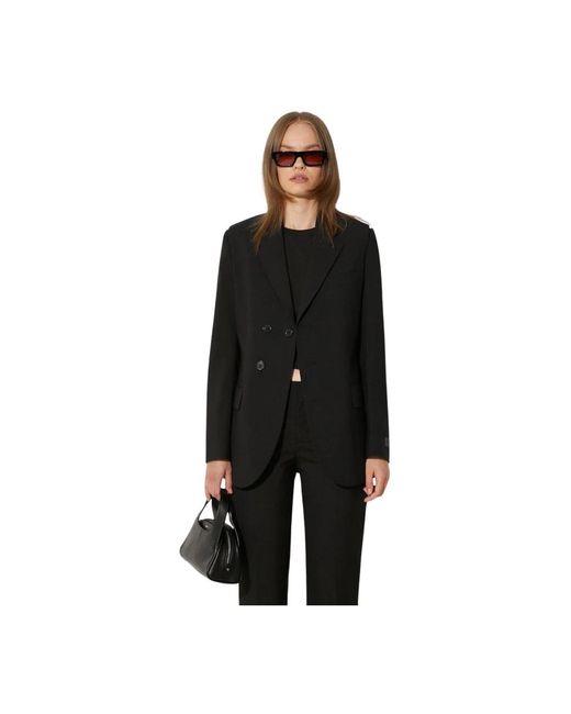 KENZO Virgin Wool Getailleerde Blazer in het Black