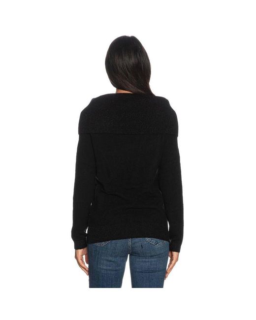 Round-Neck Knitwear di Yes Zee in Black