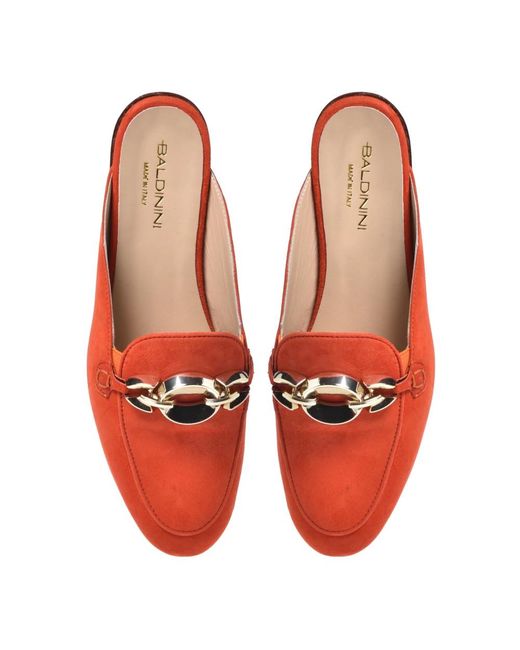Baldinini Red Suede Clogs