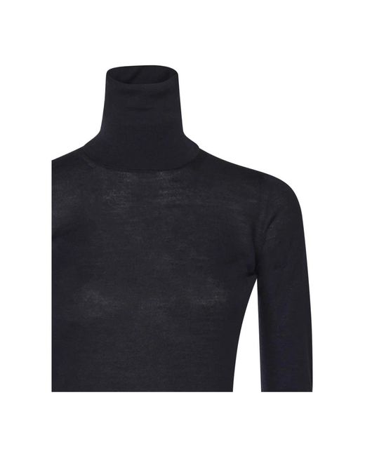 Max Mara Blauwe Coltrui Gemaakt in het Black