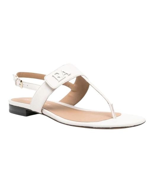 Emporio Armani White Flat Sandals