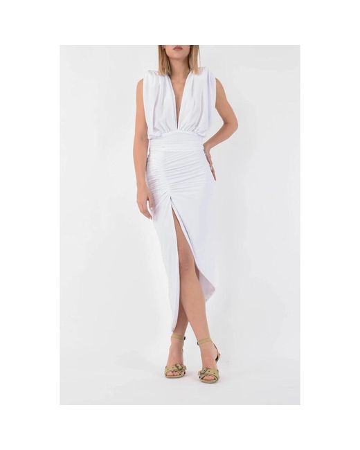 ACTUALEE White Midi dresses