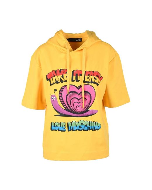Love Moschino Yellow Hoodies