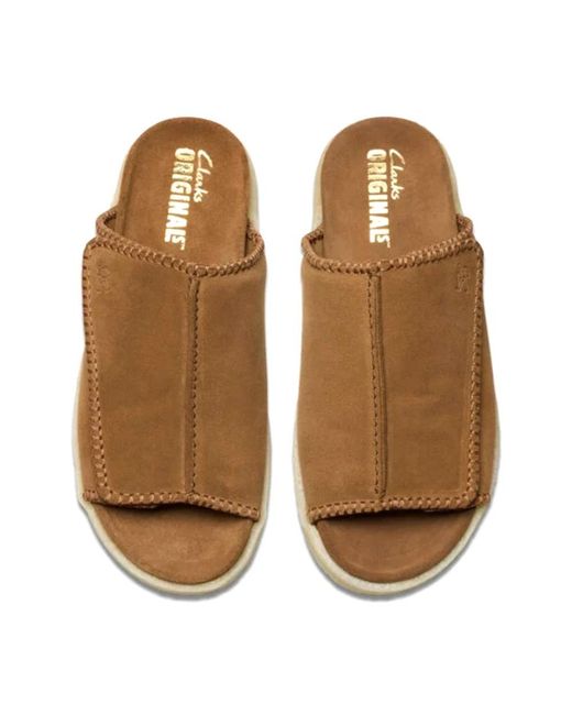 Clarks Brown Sliders for men