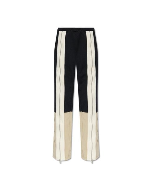 Palm Angels Black Straight Trousers