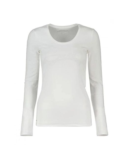 Guess Long Sleeve Tops in het White