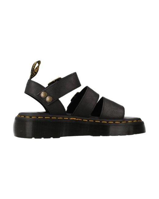 Dr. Martens Black Flat Sandals