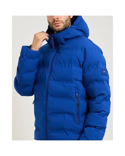 Tommy Hilfiger Jassen ,Blauw ,Leer Tech Thermische Isolatie Waterafstotende Jas in het Blue voor heren