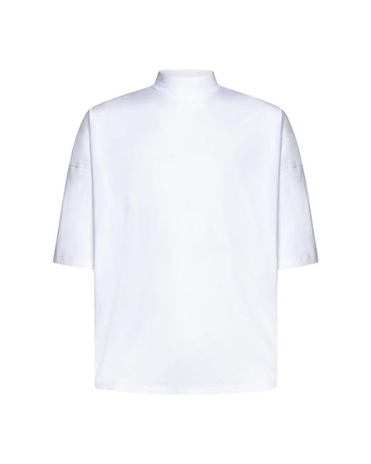 Jil Sander Witte Katoenen T-Shirt Met Turtleneck in het White voor heren