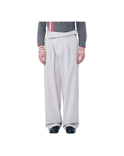 Kiko Kostadinov Gray Wide Trousers for men