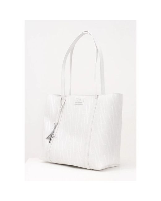 ARMANI EXCHANGE White Tote Bags