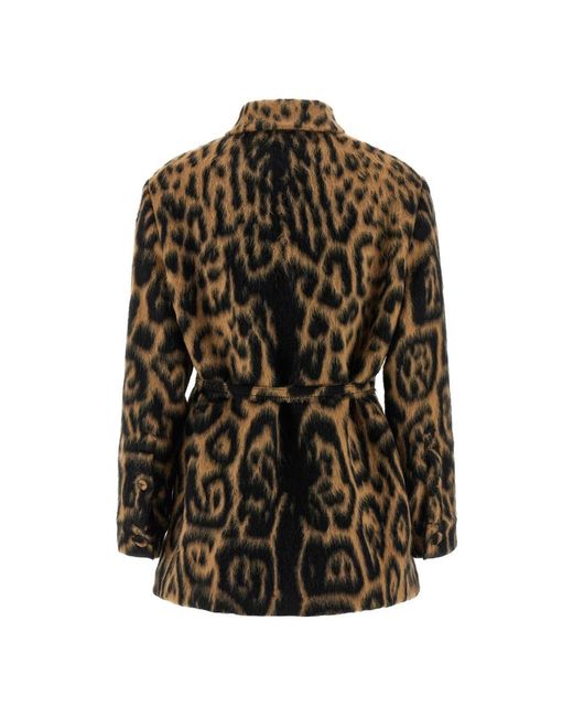 Fendi Green Belted Coats