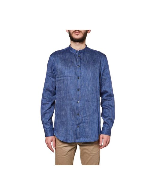 Armani Blue Casual Shirts for men