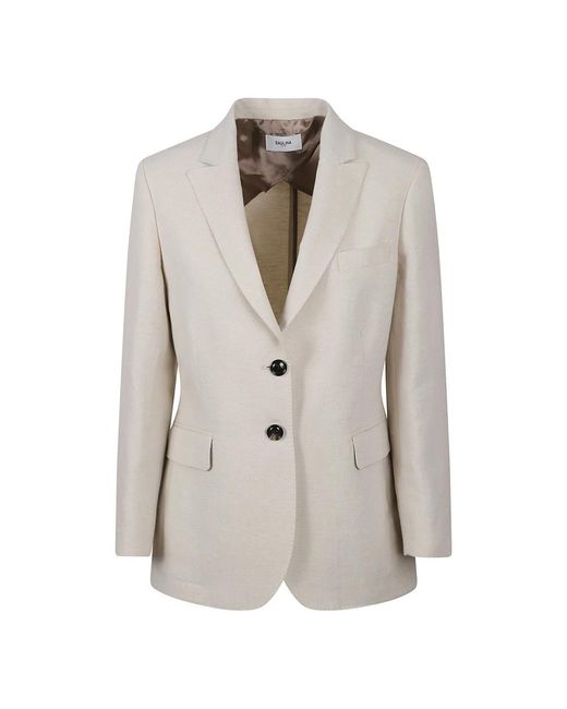 SAULINA Jassen ,Katoen Blazer in het Natural