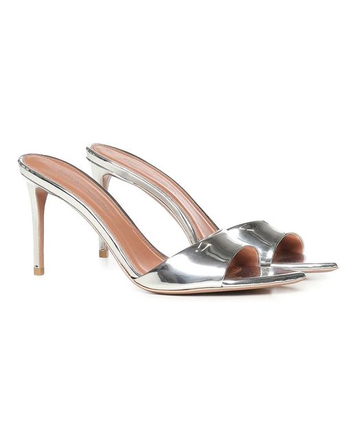 Giuliano Galiano White Heeled Mules