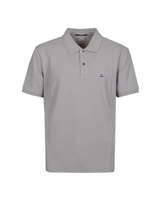 C P Company Modernes stretch polo shirt,graues stretch piquet polo shirt in Black für Herren