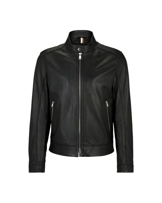 Boss Black Mansell 10257647 Leather Jacket Man for men