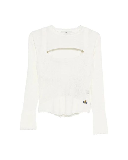 Vivienne Westwood White Long Sleeve T-Shirts