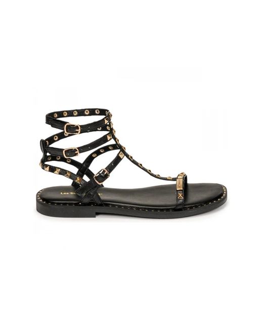 Les Tropeziennes Flat Sandals in het Black