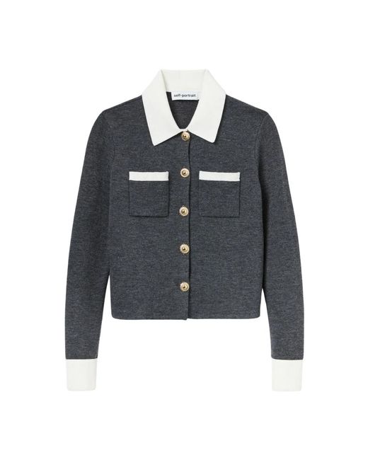 Cardigans Self-Portrait de color Black