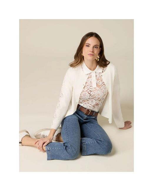 Cropped Jeans di Oltre in Blue