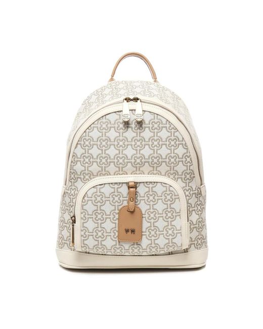 V73 Natural Weiße Schultertasche Mit Reißverschluss