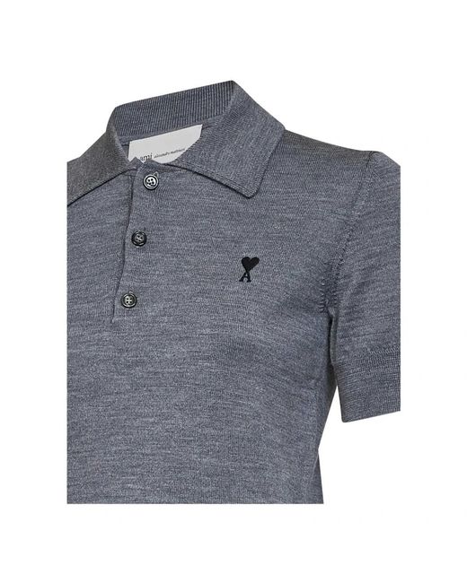 AMI Gray Polo Shirts