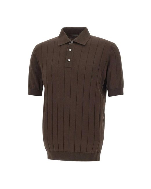 FILIPPO DE LAURENTIIS Brown Polo Shirts for men