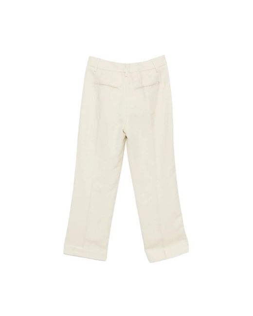 Dondup White Straight Trousers
