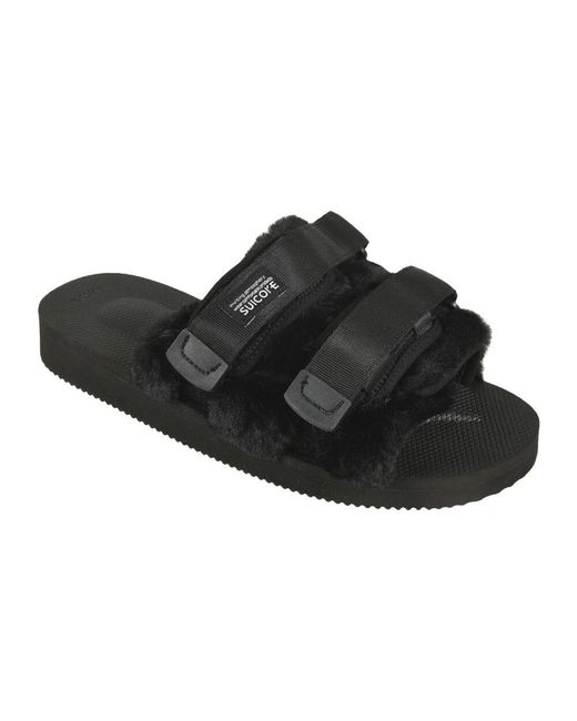 Suicoke Black Sliders