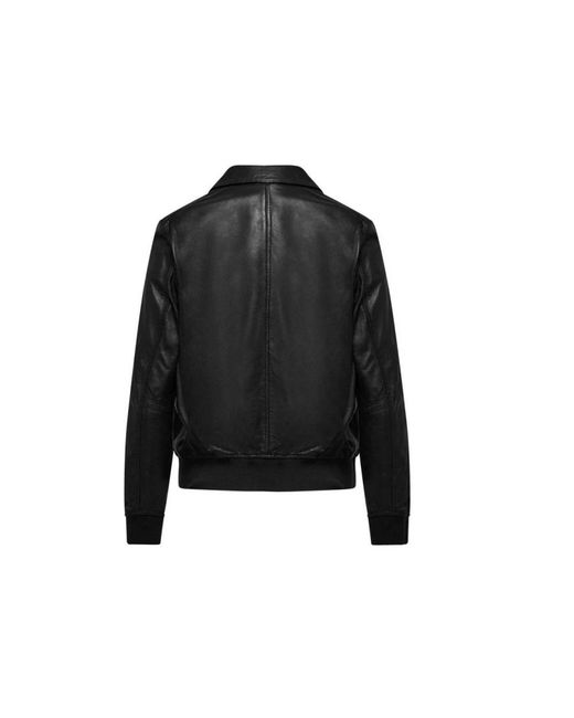 Leather Jackets Bomboogie de color Black