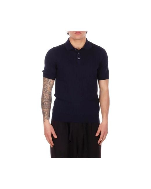 Tagliatore Black Polo Shirts for men