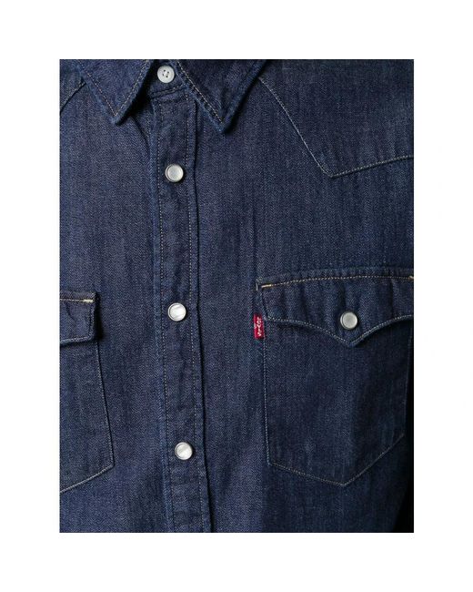 Levi's Overhemden ,Blauw ,Katoen Overhemden Blauw in het Blue voor heren
