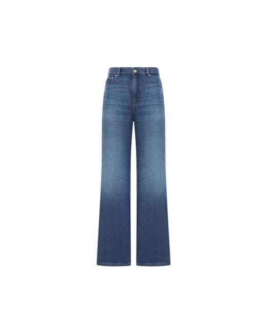 Ganni Blue Wide Jeans
