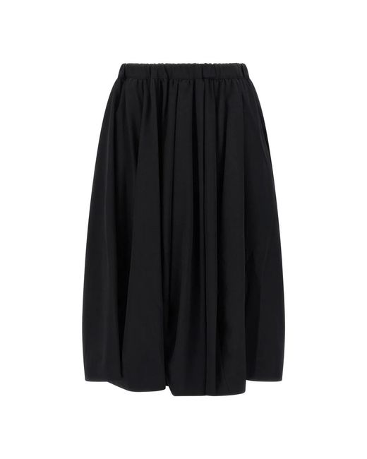 Comme des Garçons Wollen Rok in het Black