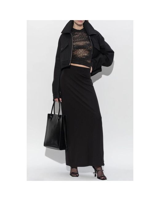 DSquared² Tops ,Zwart ,Leer Transparante Top in het Black