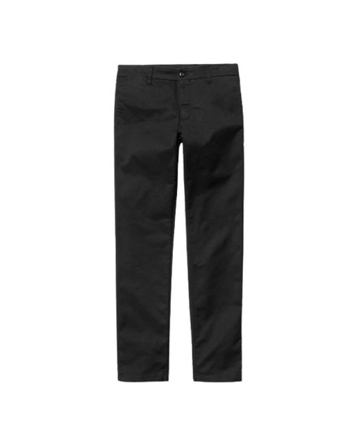 Carhartt Schwarze Baumwollhose Gerader Schnitt in Black für Herren