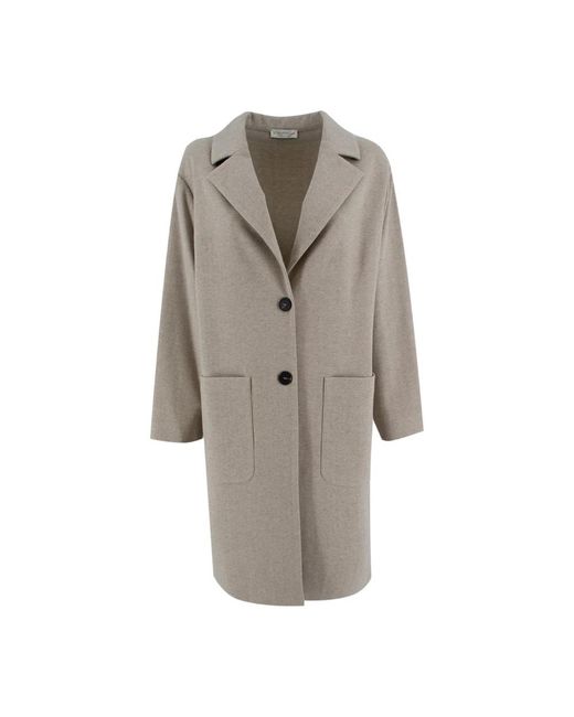 Le Tricot Perugia Enkelrijige Jas in het Gray