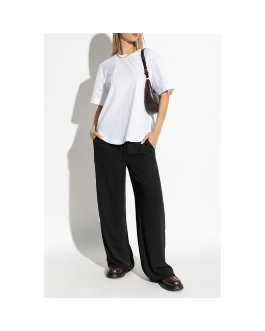 Theory Tops ,Wit ,Katoen Losvallende Top in het White