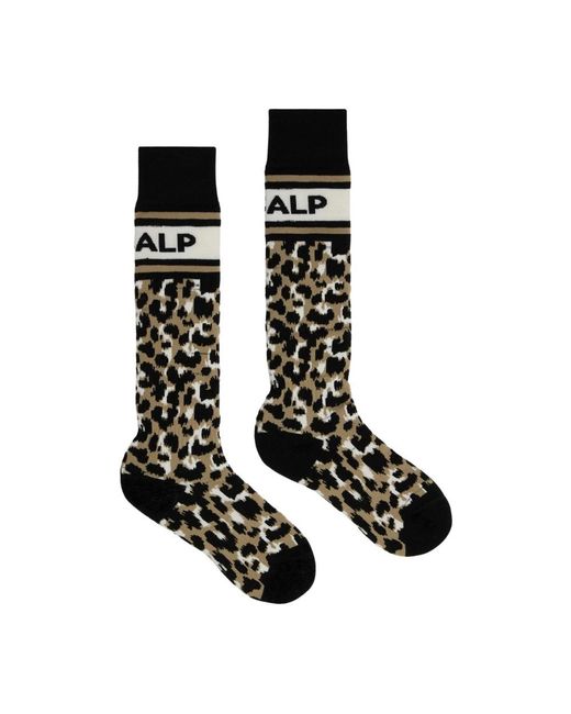 Fusalp Ondergoed ,Veelkleurig ,Wol Leopard Sok Ski Sokken in het Black