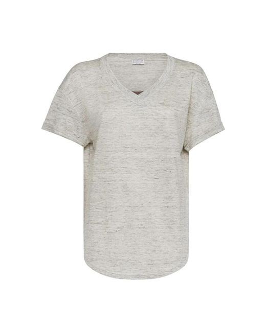Camisetas y polos grises Brunello Cucinelli de color Gray