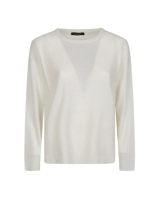 Fabiana Filippi White Round-Neck Knitwear