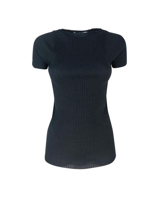 Round-Neck Knitwear Sportmax de color Blue