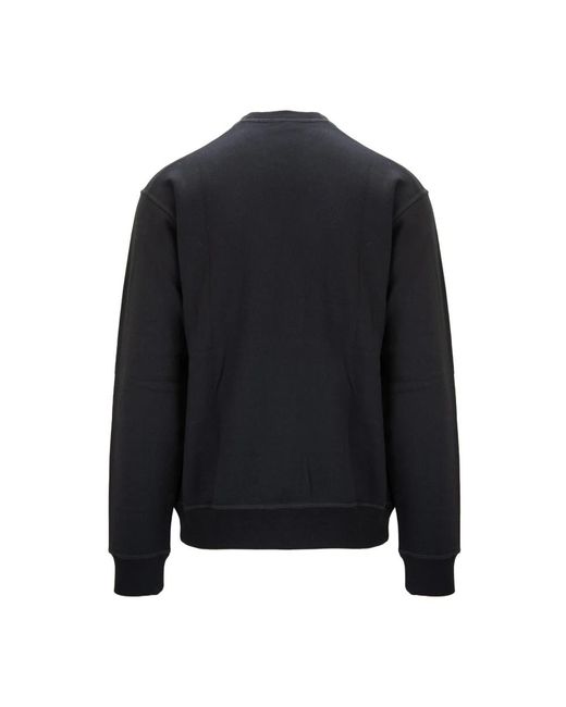 DSquared² Hoodies & Sweatvesten ,Zwart ,Katoen Pullover Sweatshirt Met Contrasterende Prints in het Blue voor heren