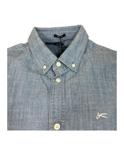 Denham Chambray light hemd in Blue für Herren