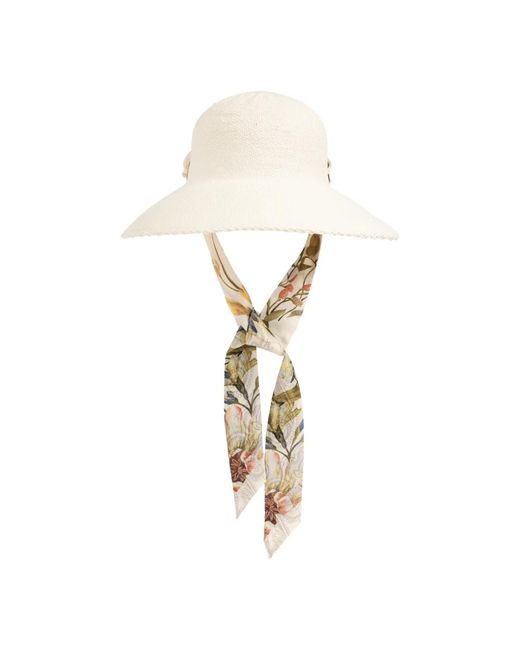 Etro Accessoires ,Polyester Hoed Verweven Met Een Sjaal in het Metallic