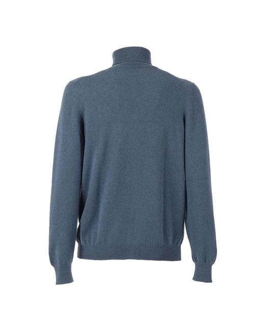 Fedeli Blue Cashmere Knitwear for men