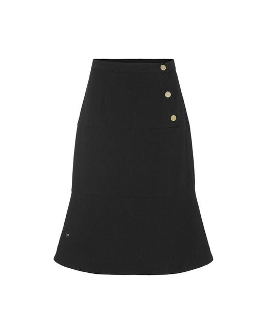 Heartmade Black Hochwertiger Midi Rock für Frauen
